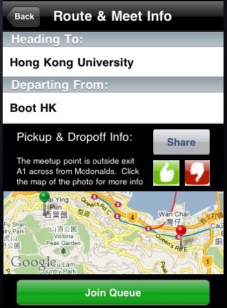 TaxiZu.com's taxi sharing application