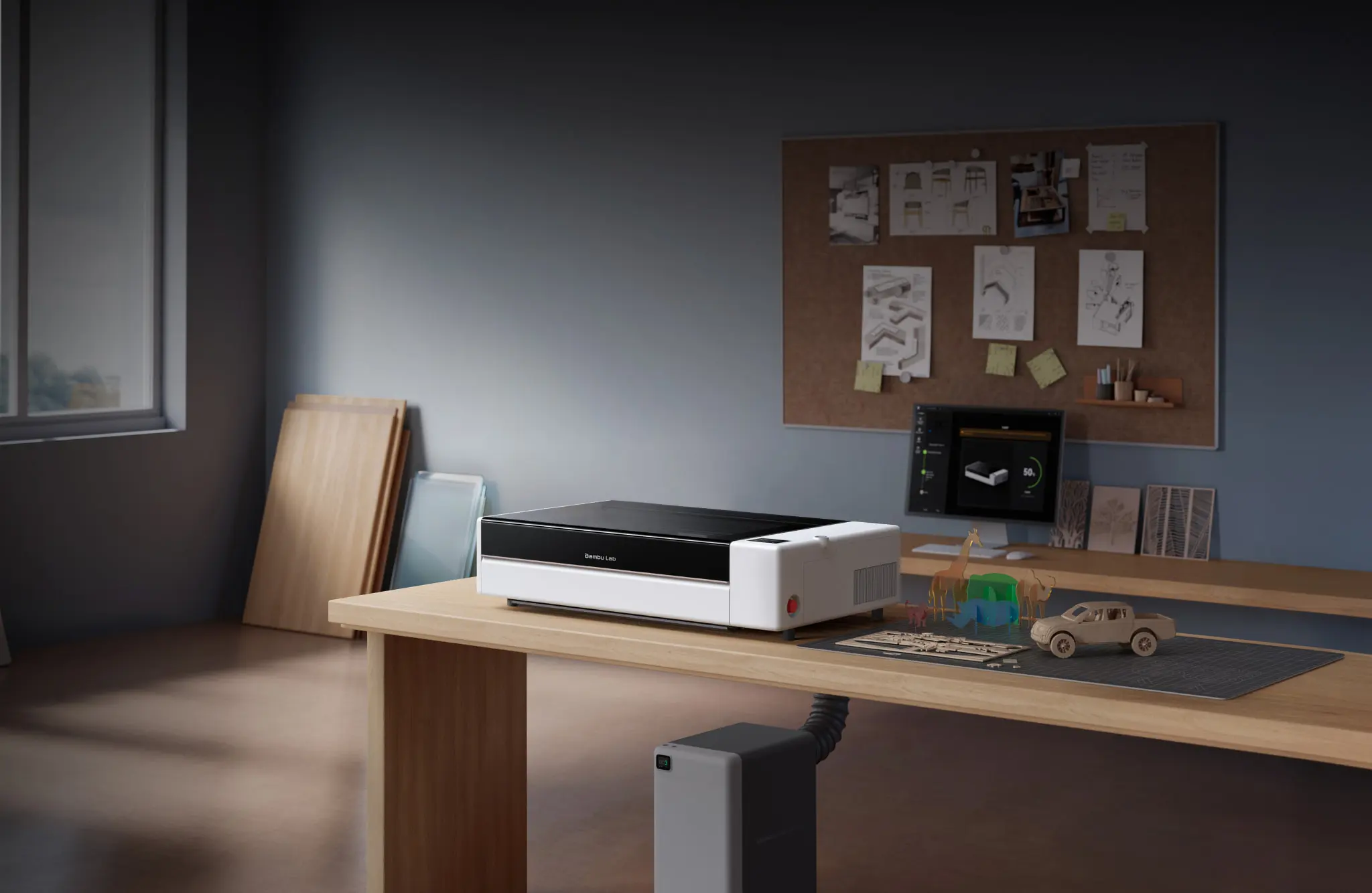 Bambu Lab launches R1 55W CO₂ laser cutter and engraver